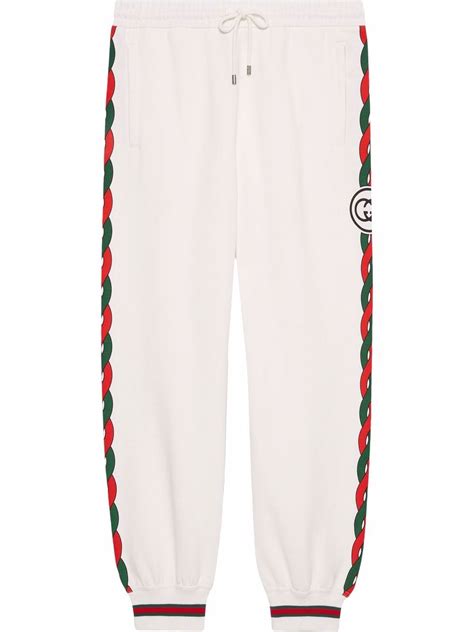 gucci track pants green and red|Gucci jogging pants.